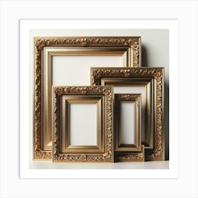 Three Gold Frames Art Print