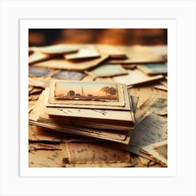 Old Postcards 5 Art Print