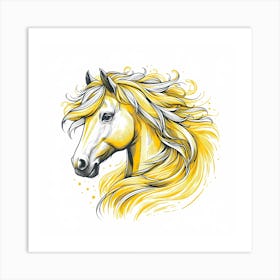 Horse Head Painting 3 Art Print