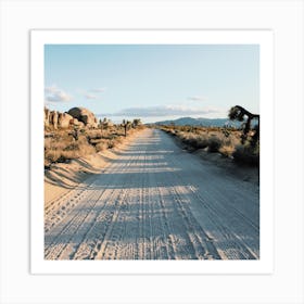 Deserted Desert Road Art Print