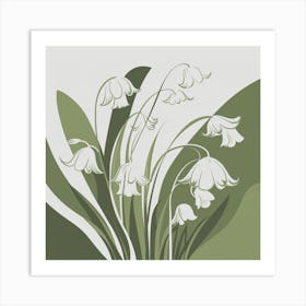 Elegant Simplicity Lily Of The Valley In Matisse Style 7 Art Print