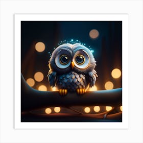 Cute Owl Art Print