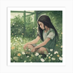 Daisy Girl Art Print