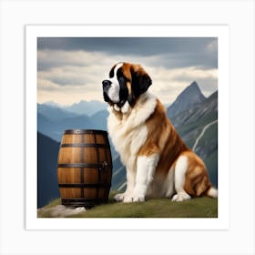 St. Bernard Dog 7 Art Print