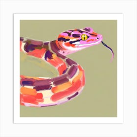 Red Tailed Boa Snake 02 Art Print