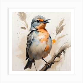 Bird On A Branch Art Print