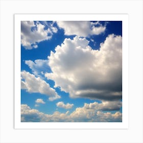 Blue Sky With Clouds 6 Art Print