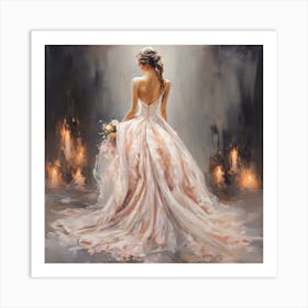 Bride In A Wedding Dress 2 Art Print