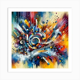 Abstract Musical Explosion Art Print