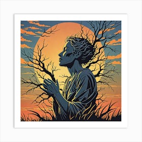 Woman Praying Art Print