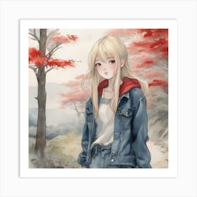 Anime Girl Art Print