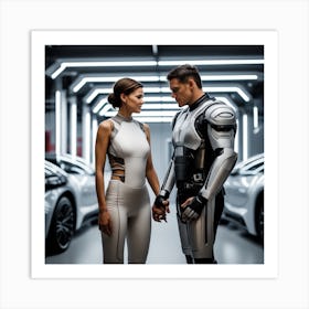 Futuristic Couple 162 Art Print