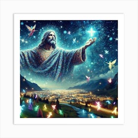 Jesus And Angels Art Print