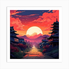 Japanese Landscape 1 Art Print