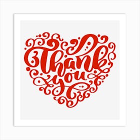 Thank You Heart Art Print