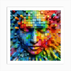 Abstract Of A Woman'S Face Art Print