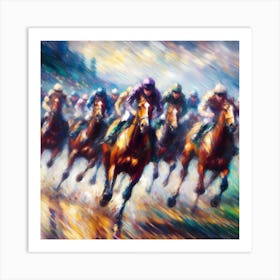 Horse Racing Art Print