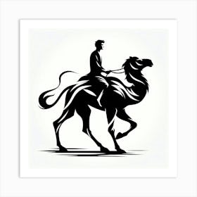 A man riding a camel 9 Art Print