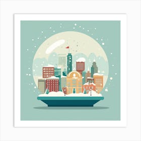 Boston Usa 2 Snowglobe Art Print