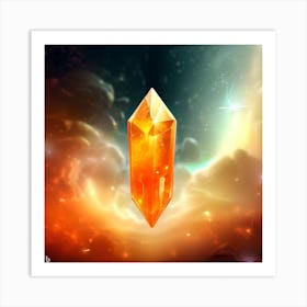 Golden Crystal 1 Art Print