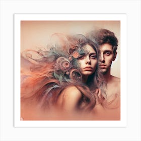 Portrait Of A Couple Art Print