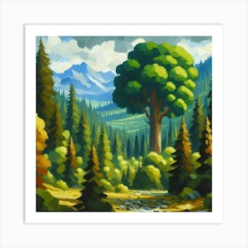 Tree In The Forest Art Print