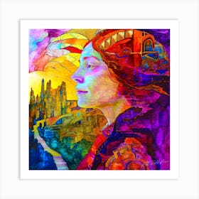 Gazing Out - Gazing Upon A City Art Print