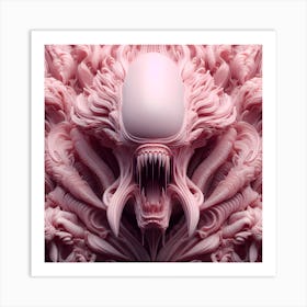 Alien Portrait Pink 16 Art Print