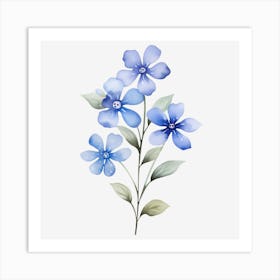 Blue Flowers 3 Art Print