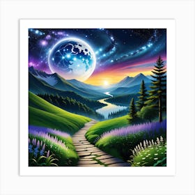 Path To The Moon Art Print