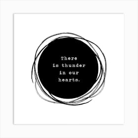 Thunder Heart Square Art Print
