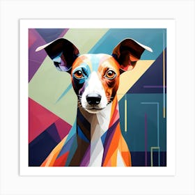 Abstract modernist italian greyhound dog Art Print