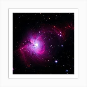 A Galaxy Of Hues Blending Forming A Celestial Pink Nebula Radiant In Cosmic Space Captured As If (1) 2 Art Print