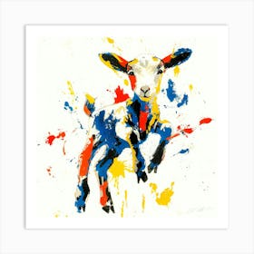 Kid Goat - Baby Goat Plays Art Print