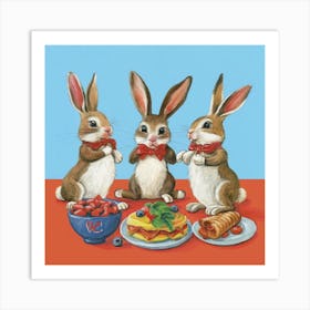 Breakdancing Bunnies Breakfast Bonanza Print Art And Wall Art Art Print