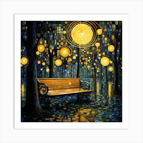 Night In The Park 1 Art Print