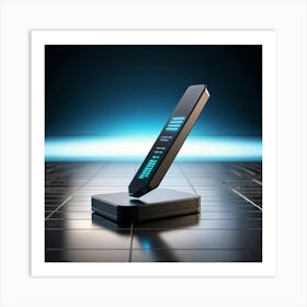 3d Model Of Computer Pointer In Mid Glow As If Clickable Hovering Over A Sleek Virtual Interface Wi Art Print