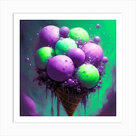 nuclear Ice Cream Cone Art Print