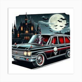 Dracula Car Art Print