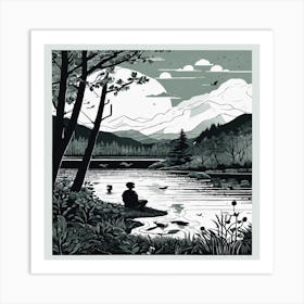 Day At The Lake Art Print