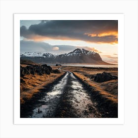 Marathon In Iceland Art Print