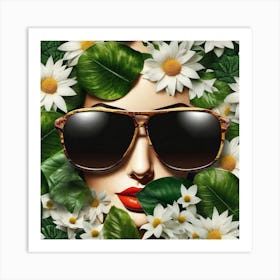 Daisies And Sunglasses Art Print