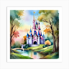 Disney Castle Painting 3 Art Print