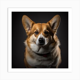 Portrait Of A Corgi 1 Art Print