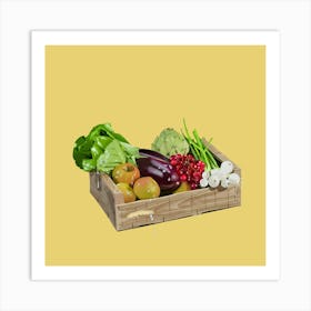 Crate Of Vegetables Art Print