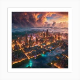 Futuristic Cityscape Art Print