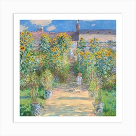 Sunflowers In The Garden Art Print