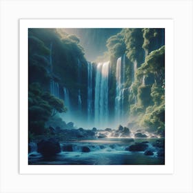 Waterfall in Amazonia Art Print