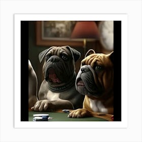 Poker Dogs 14 Art Print