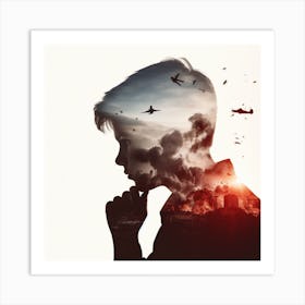 Double Exposure Art Print